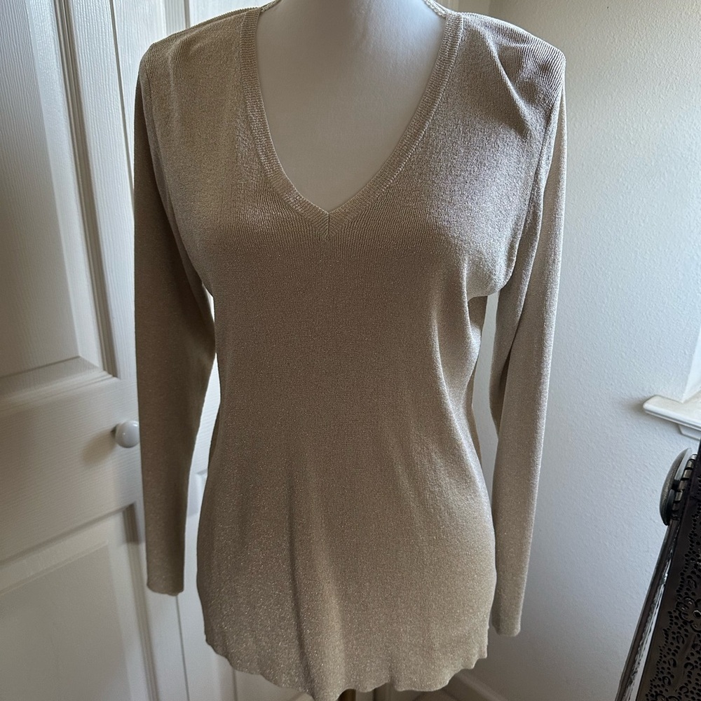 Eileen Fisher golden lightweight sweater​